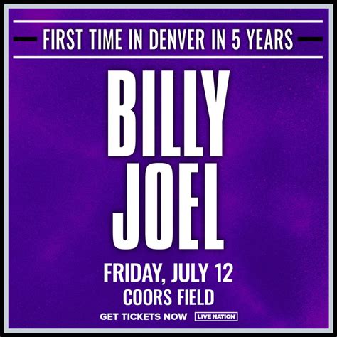 Billy Joel to perform at Coors Field in July